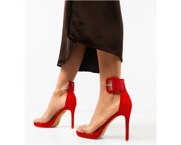 Sandale cu toc Akselsen Rosii