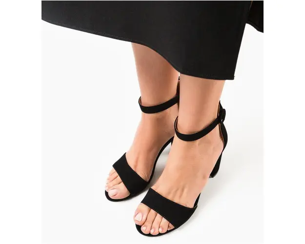 Sandale cu toc Allew Negri