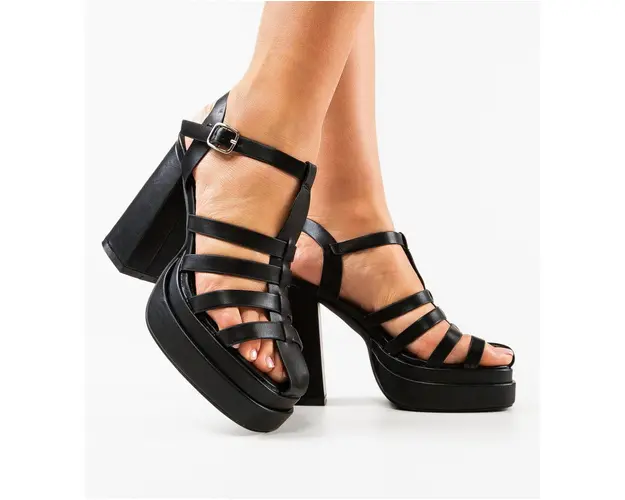 Sandale cu toc Andy Negre