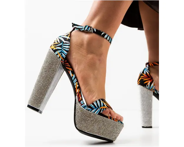 Sandale cu toc Baird Portocalii