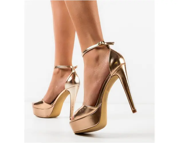 Sandale cu toc Berta Roze