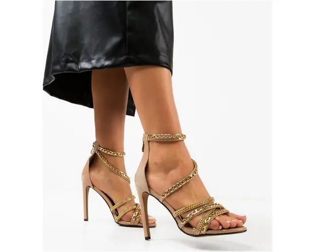 Sandale cu toc Boadicea Nude