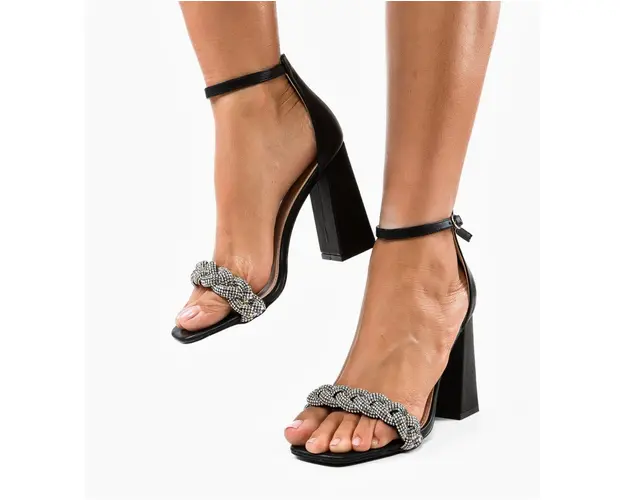 Sandale cu toc Burke Negre