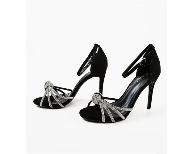 Sandale cu toc Chester Negre