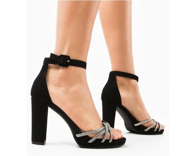Sandale cu toc Christine Negre