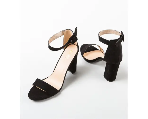 Sandale cu toc Coja Negre