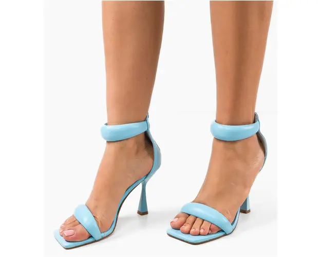 Sandale cu toc Crocett Albastre