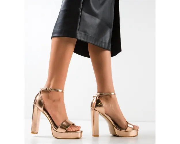 Sandale cu toc Dymex Roze