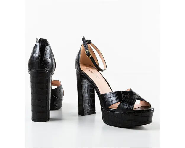 Sandale cu toc Emilia Negre