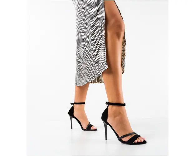 Sandale cu toc Emric Negre