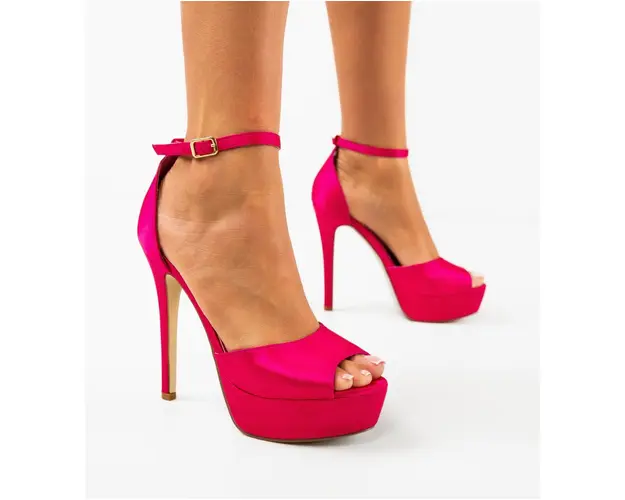 Sandale cu toc Euandro Fuchsia