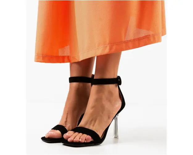 Sandale cu toc Fujon Negre