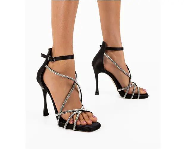Sandale cu toc Guny Negre 2
