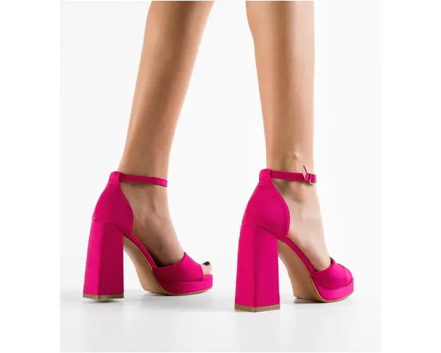 Sandale cu toc Harsh Fuchsia