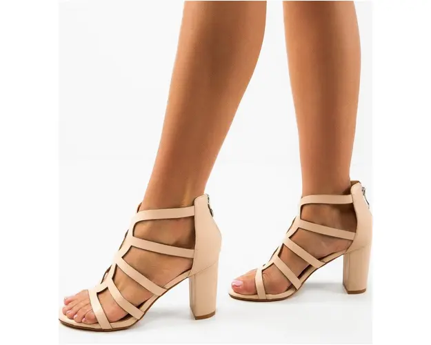 Sandale cu toc Hoshino Bej