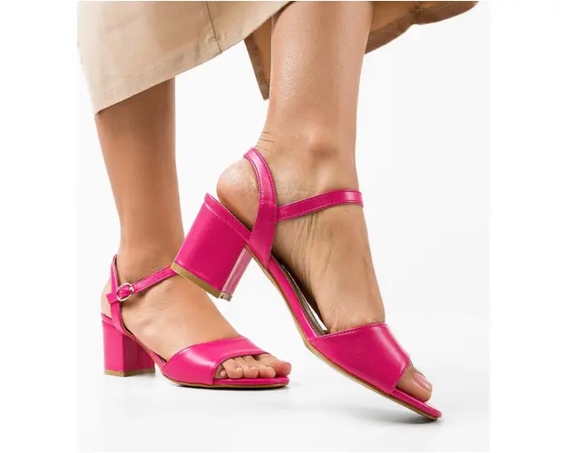Sandale cu toc Jelisaveta Fuchsia