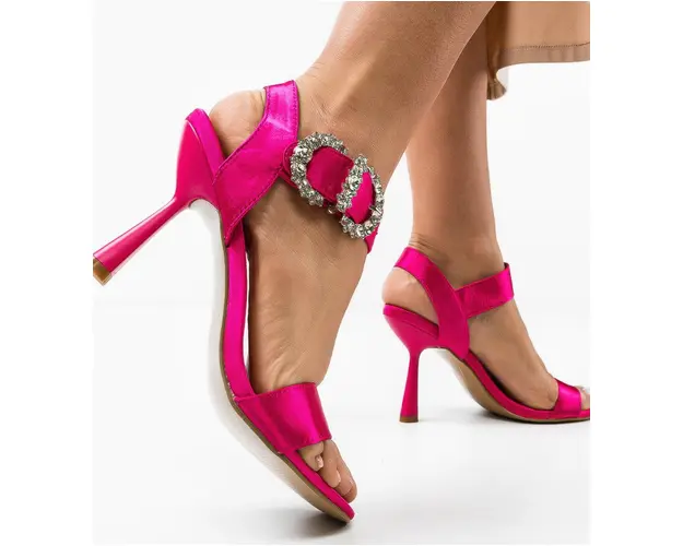 Sandale cu toc Joao Fuchsia