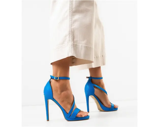 Sandale cu toc Jova Albastre