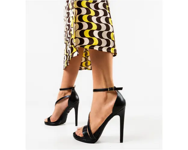 Sandale cu toc Jova Negre
