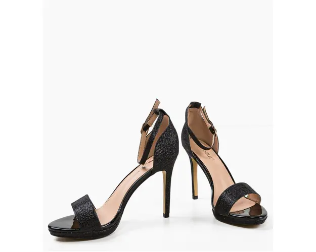 Sandale cu toc Kent Negre