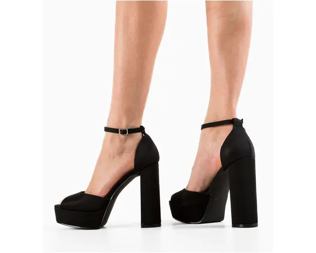 Sandale cu toc Kevin Negre