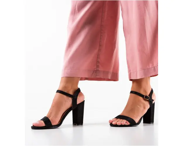 Sandale cu toc Konas Negre