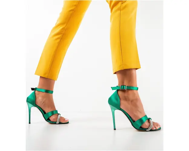 Sandale cu toc Krause Verzi