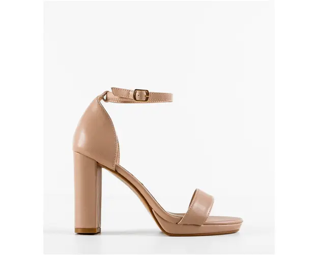 Sandale cu toc Lashay Nude