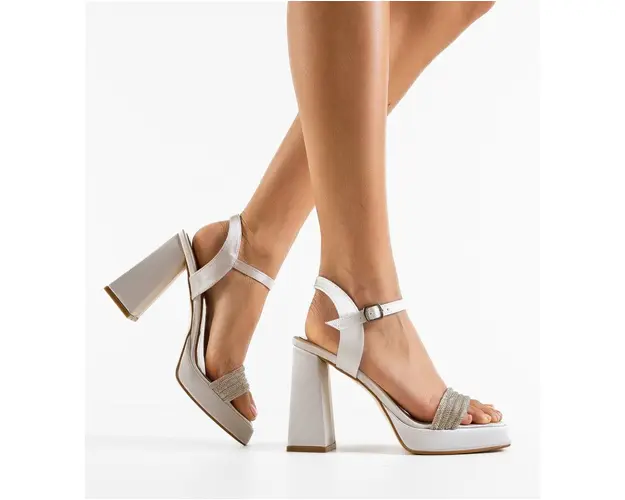 Sandale cu toc Lertag Gri