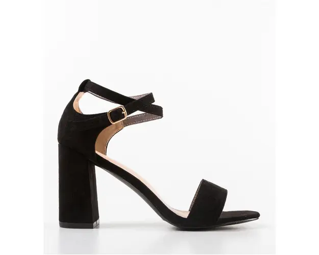 Sandale cu toc Lokka Negre