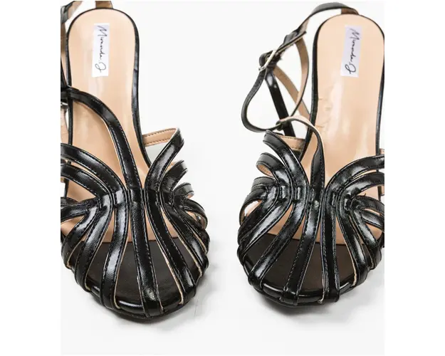 Sandale cu toc Macias Negre