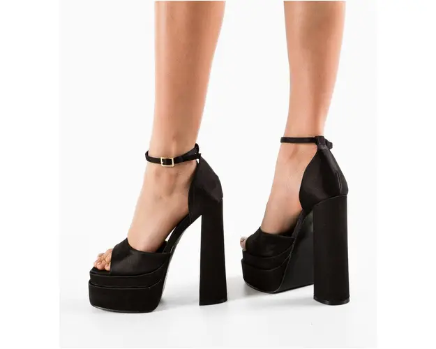 Sandale cu toc Maisy Negre