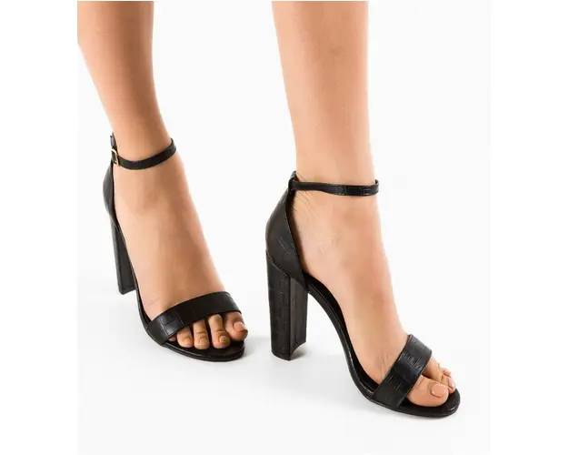 Sandale cu toc Marita Negre