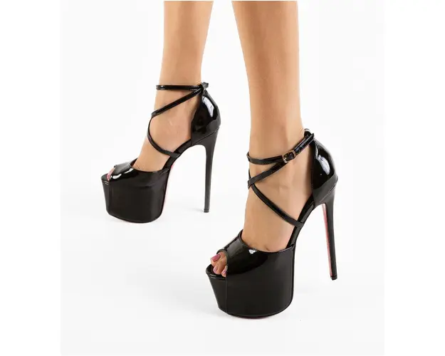 Sandale cu toc Markonen Negre