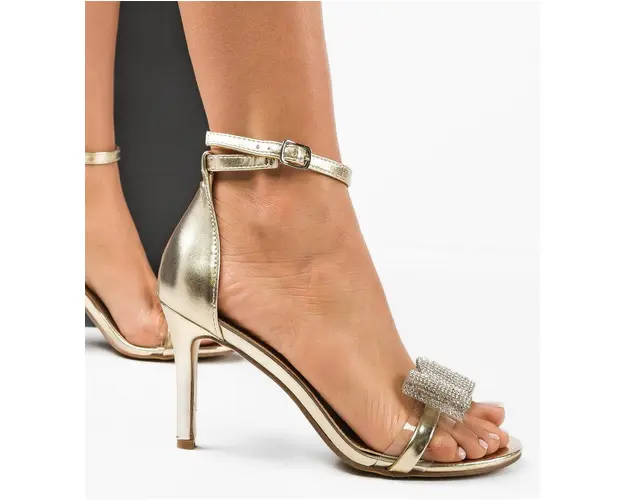 Sandale cu toc Martye Aurii