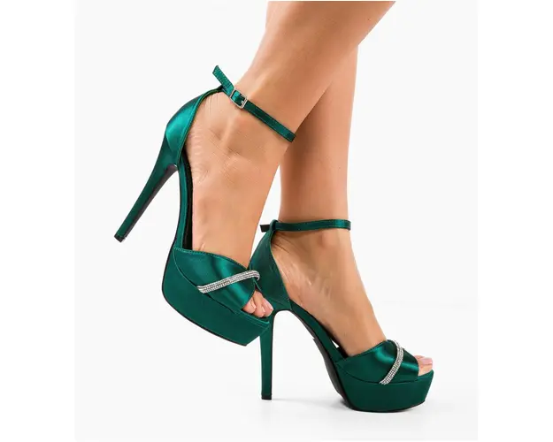 Sandale cu toc Miriam Verzi