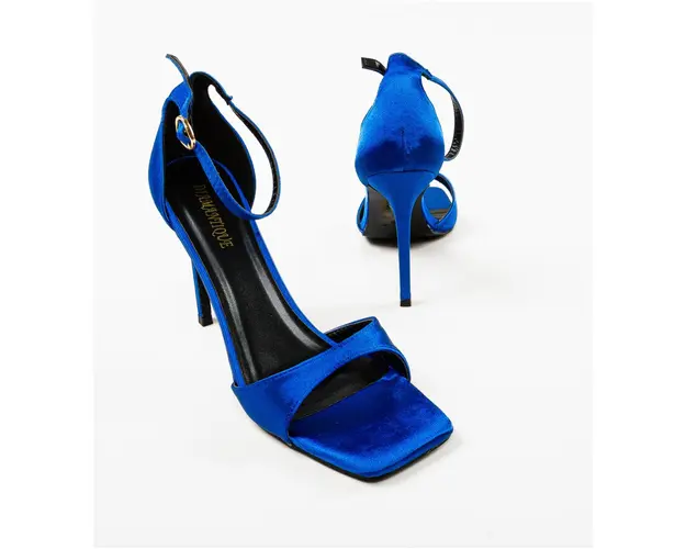 Sandale cu toc Momoko Albastre