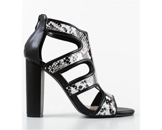 Sandale cu toc Mosley Negre