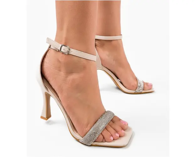 Sandale cu toc Oholib Nude