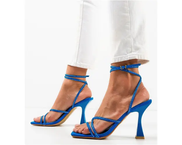 Sandale cu toc Park Albastre