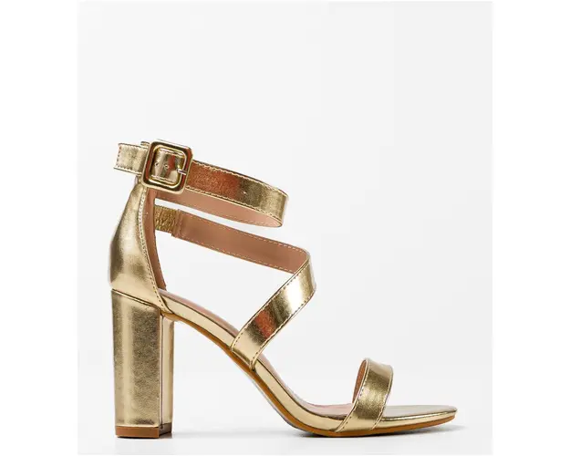 Sandale cu toc Philiber Aurii