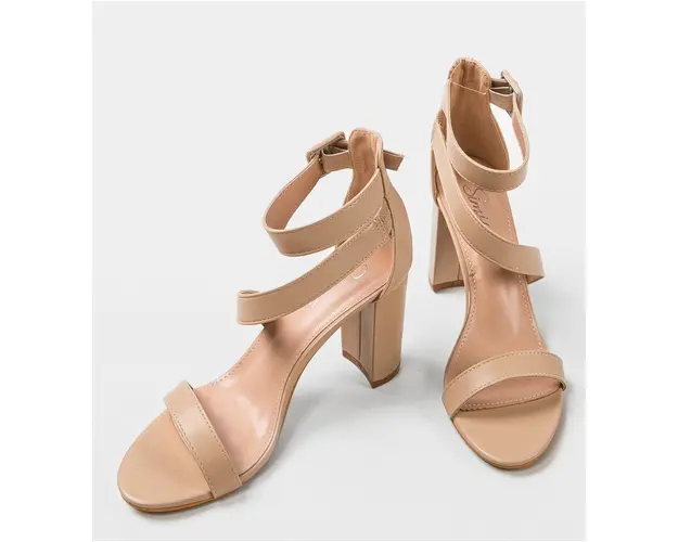 Sandale cu toc Philiber Bej