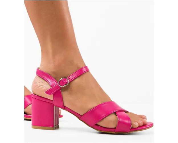 Sandale cu toc Phirun Fuchsia