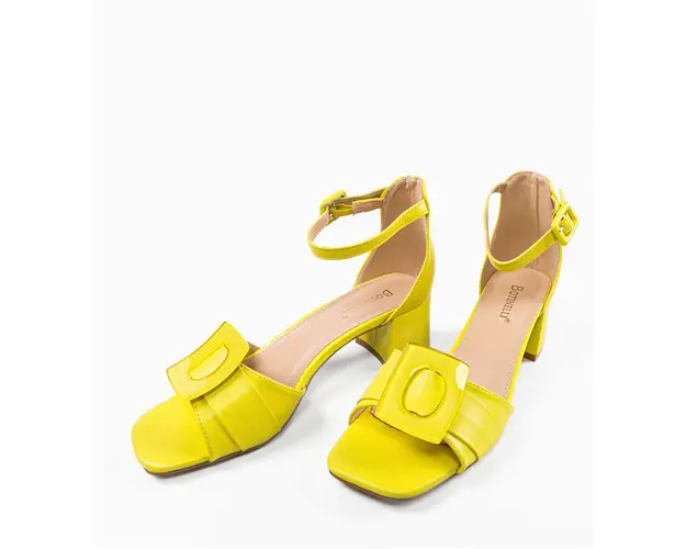 Sandale cu toc Pokazaha Galbene