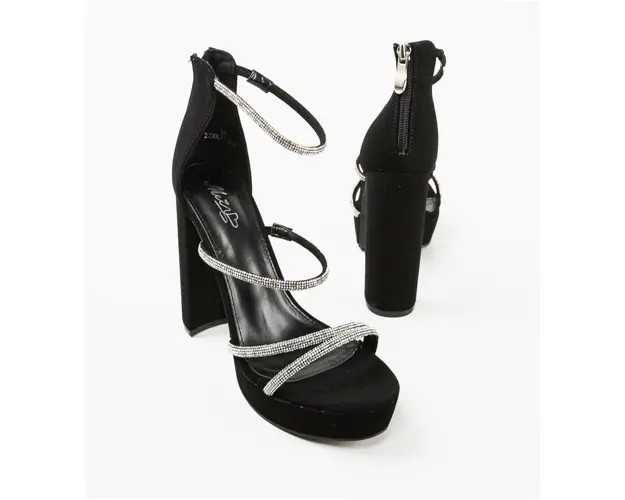 Sandale cu toc Quebec Negre