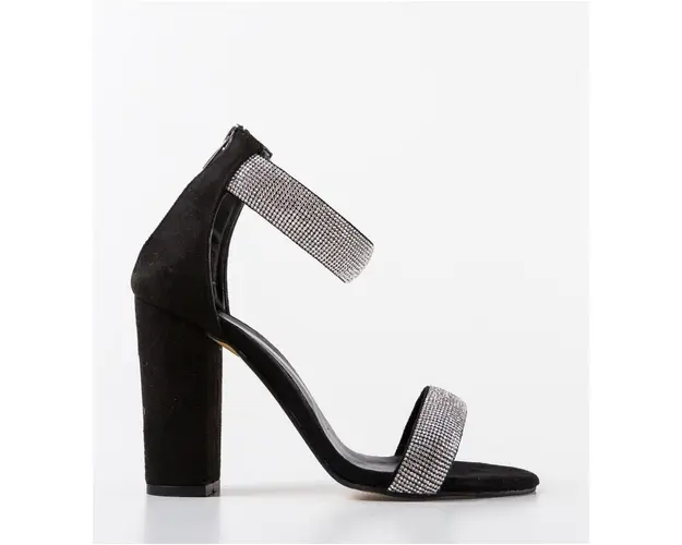 Sandale cu toc Ragada Negre 2