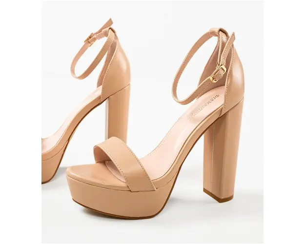 Sandale cu toc Reich Nude
