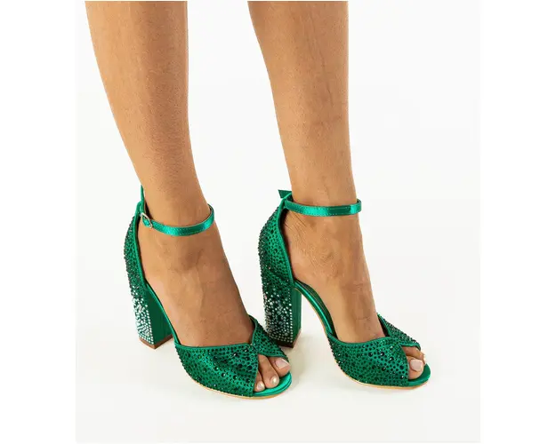 Sandale cu toc Rubyna Verzi