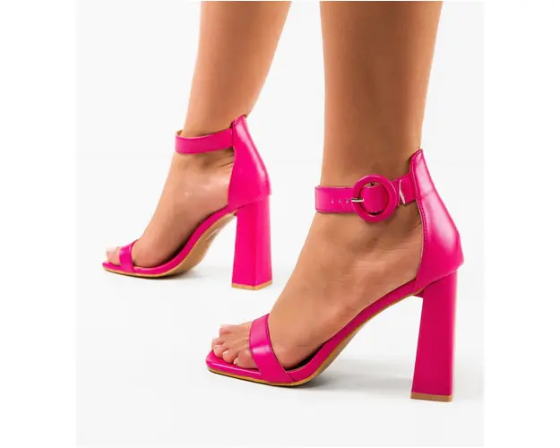 Sandale cu toc Seppho Fuchsia