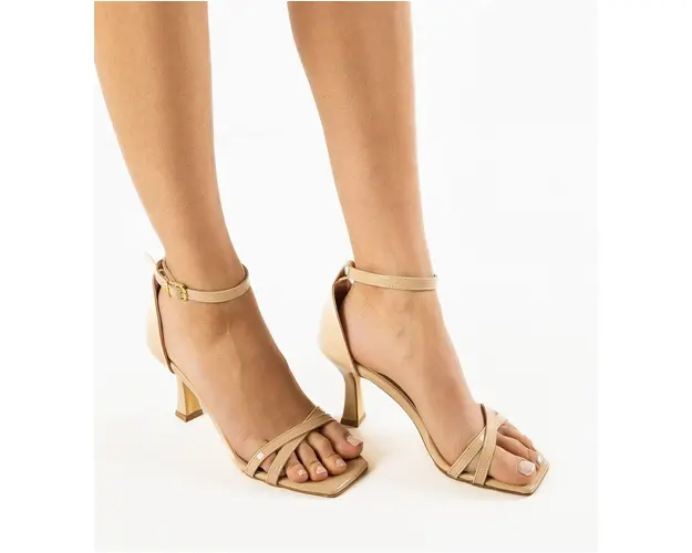 Sandale cu toc Solban Nude